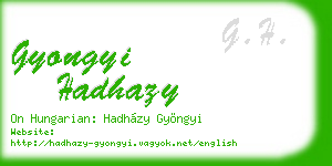 gyongyi hadhazy business card