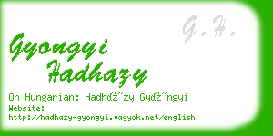 gyongyi hadhazy business card